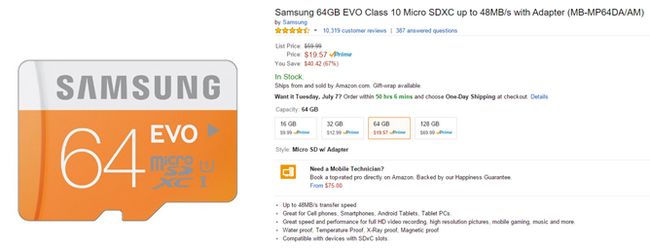 Fotografía - [Alerta Trato] Amazon tiene Samsung EVO MicroSD Tarjetas El ir barato: 64 GB Por $ 20, 128 GB Por $ 70